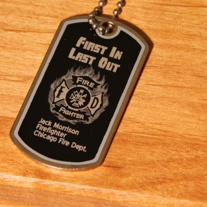 Customizable firefighter best sale dog tags