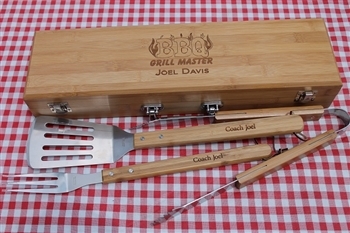 Personalized Turn Two 2pc. BBQ Grill Tool Set (with Baseball Bat